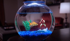 iron man fish tank ornament