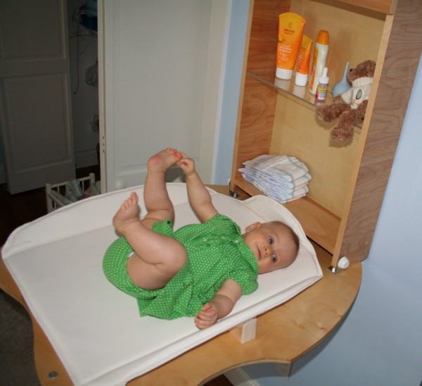 baby change table mounting height