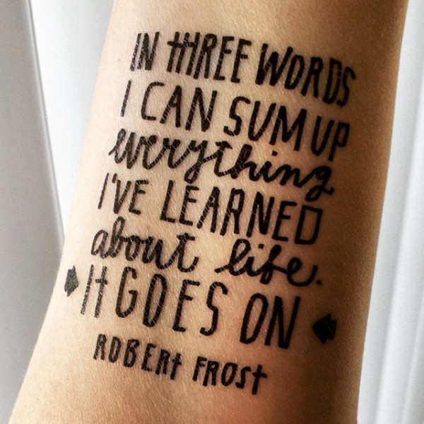 Frost Quote Temporary Tattoo » Petagadget