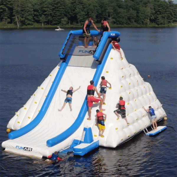 inflatables on lake