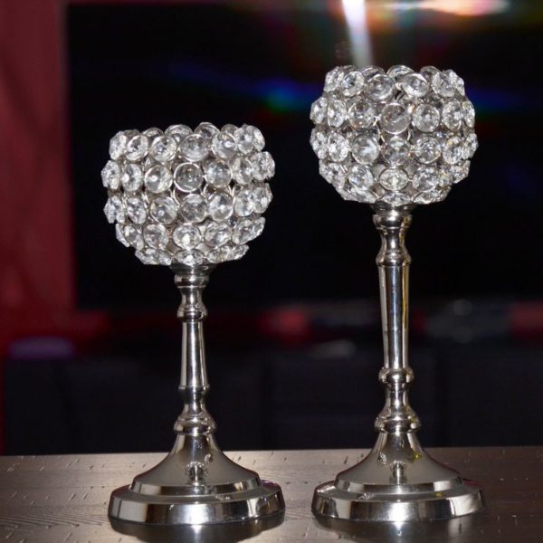 Hurricane Crystal Candle Holder Set » Petagadget