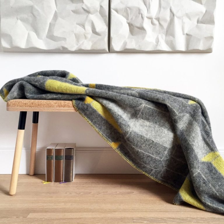 Icelandic Wool Large Harpa Blanket Vibrant yellow » Petagadget