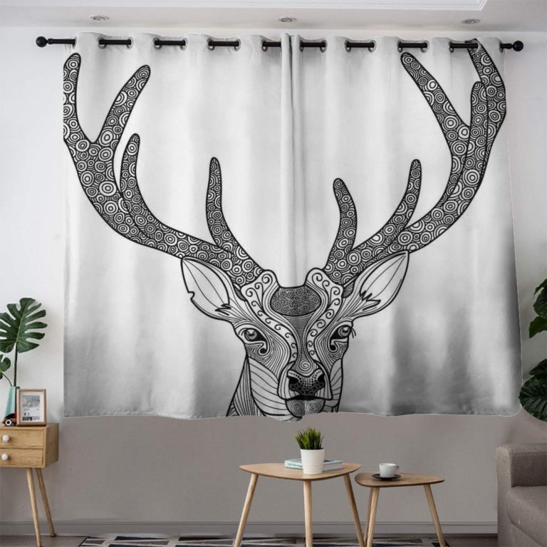 Bohogift Antlers DecorBlackout curtain » Petagadget