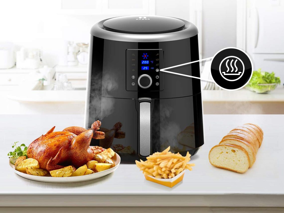 Digital XXL 5.8QT Air Fryer With 7 Preset Cooking Functions » Petagadget