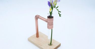 Copper & Maple Flower Vase