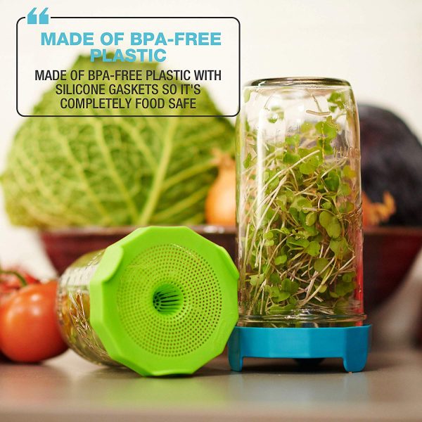 Masontops Bean Screen Plastic Mason Jar Sprouting Lids For Wide Mouth