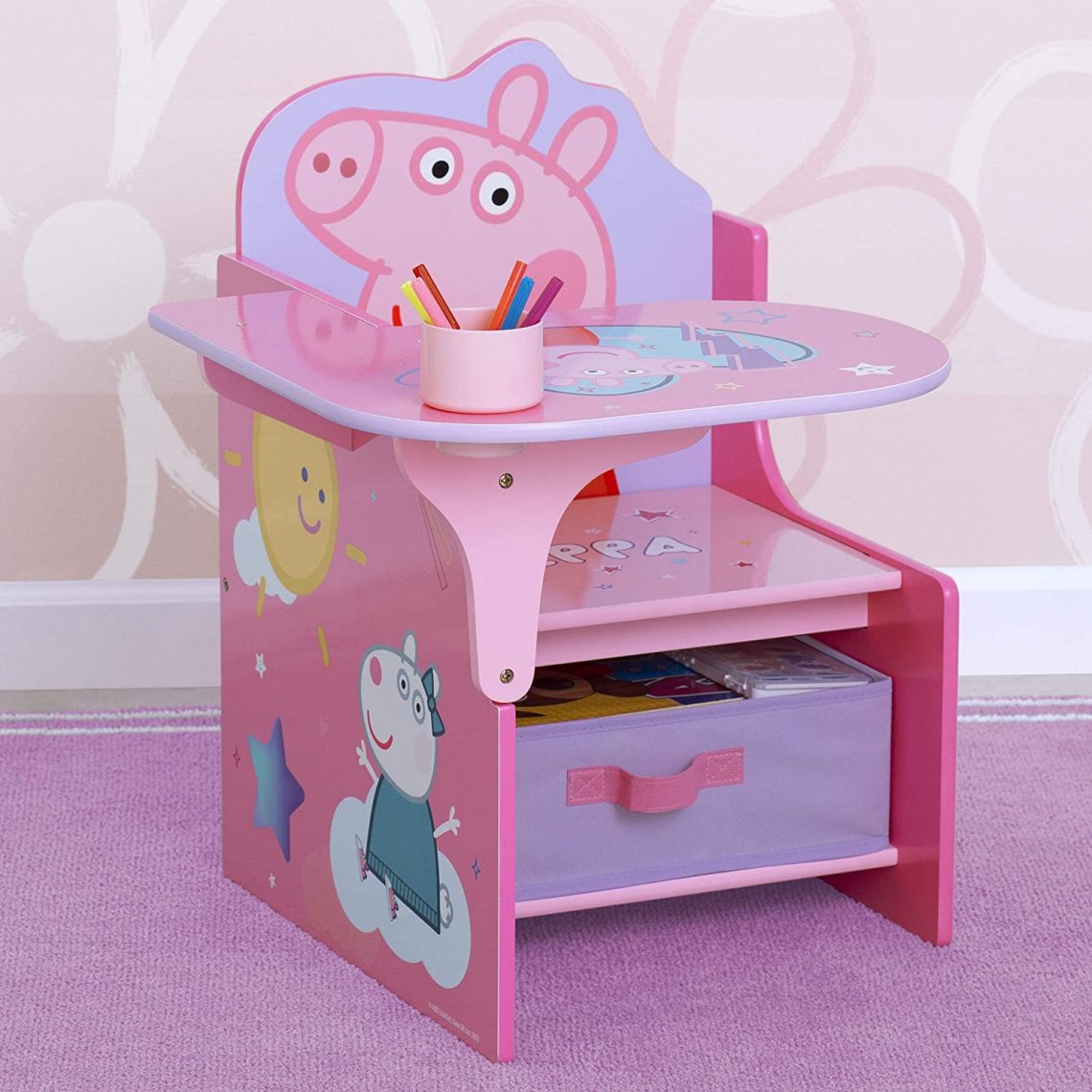 Chair desk storage children bin delta mysize qvc walmart