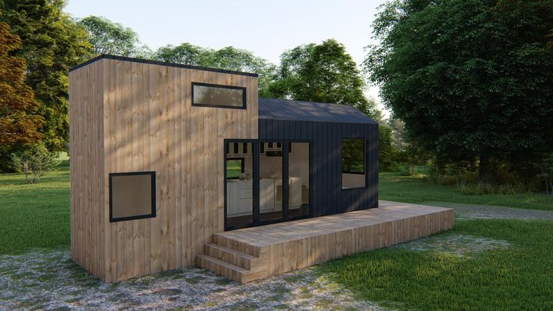 160 Sq Ft Container Home Plan Tiny Home Plan Full Petagadget