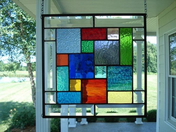 Stained Glass Window Panel Multi Colors & Bevels » Petagadget