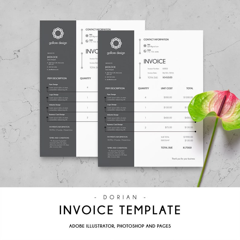 Invoice Template  Invoice Template Editable  Invoice