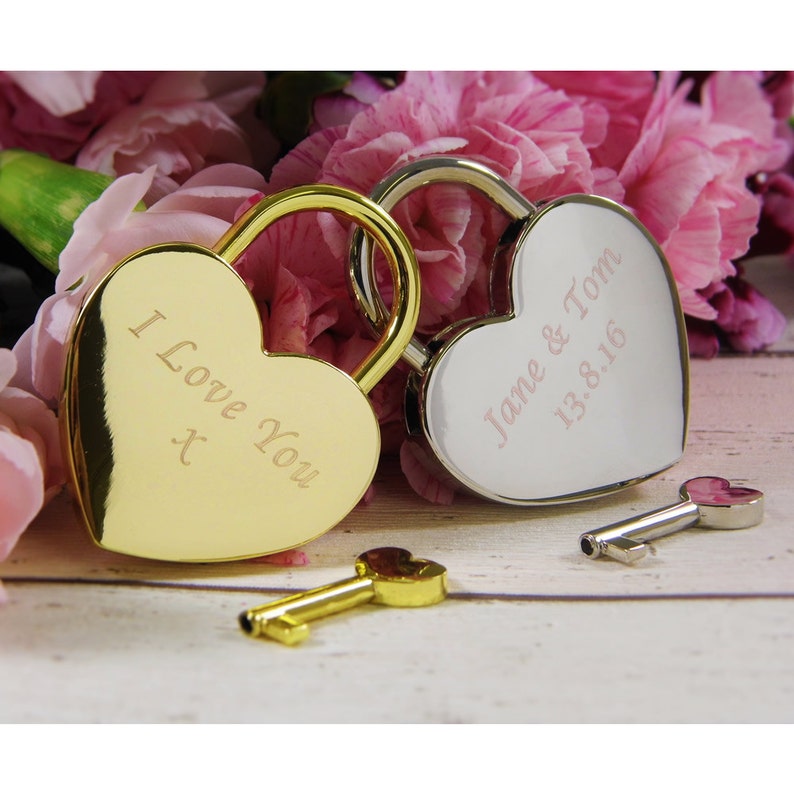 Personalised Engraved Love Heart Padlock Love Locks » Petagadget