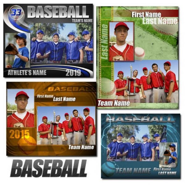 Baseball Set of 4 Memory Mates Templates » Petagadget