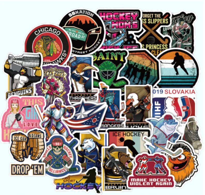 25 x NHL Ice Hockey Stickers » Petagadget