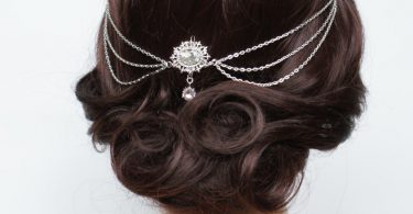 Art Deco Wedding Headpiece in silver  Draped Crystal Head