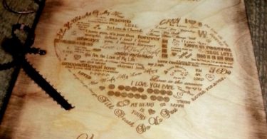 Wedding Guest Book or Words of Wisdom Book Rustic and
