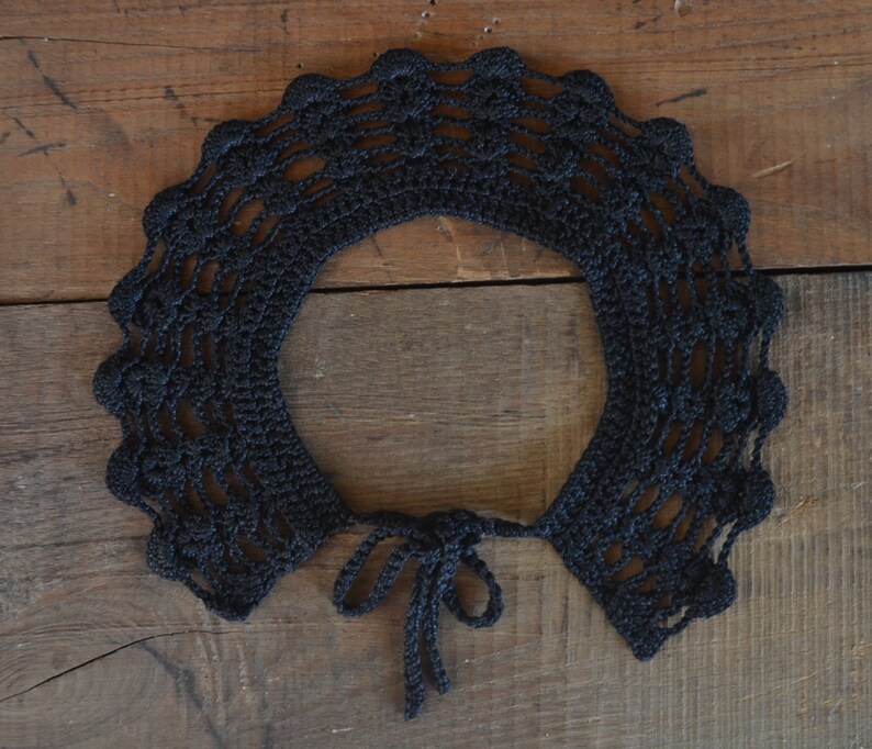 Black crochet collar goth collar crochet collar goth