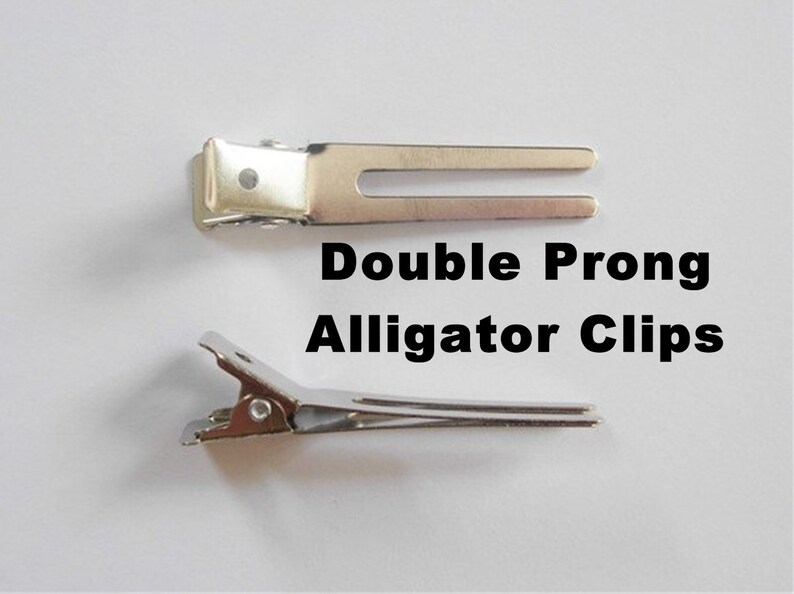Double Prong Alligator Clips for Hair  Choose 25 50 or 100