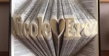 Any 11 letters Folded book art wedding gift anniversary
