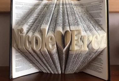 Any 11 letters Folded book art wedding gift anniversary