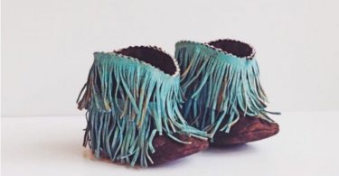 Baby Boots Baby Western Booties Shabby Chic Fringe Turquoise