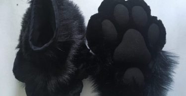 Black Fur Paws Without Claws Indoor Fursuit Feet Paws Fluffy