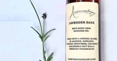 Body Oil  Sage Lavender Scented Body Oil After Shower Oil