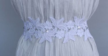 Bridal Sash Belt Ecru Cream White Lace Satin Ribbon Wedding