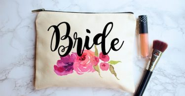 Bride Gift Gift for Bride Bride Bag Floral Makeup Bag