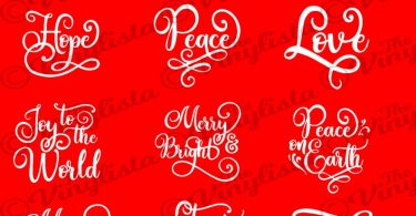 Christmas svg bundle Christmas words ornament SVG bundle