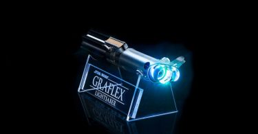 Classic Crystal Clear Acrylic Lightsaber Stand with Engraved