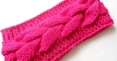 Knit Cable Headband  Ear Warmer Head Warmer Fuchsia Choose