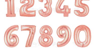 NEW Giant 40 Inch Rose Gold Number Balloons  Choose