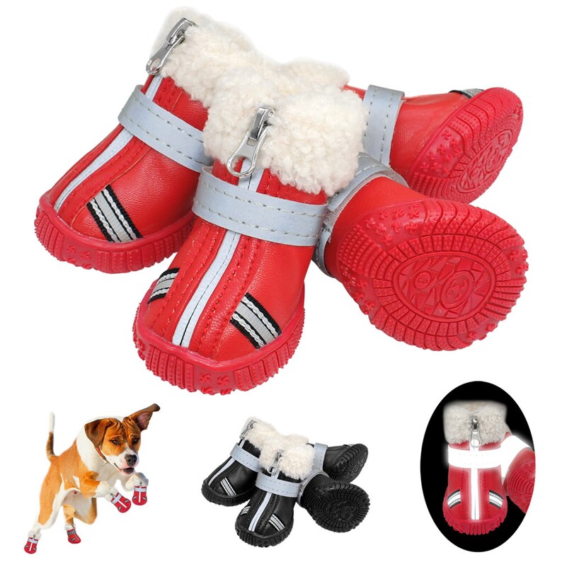 Pet Dog Shoes Winter Waterproof Dog Boots Rain Snow Booties » Petagadget