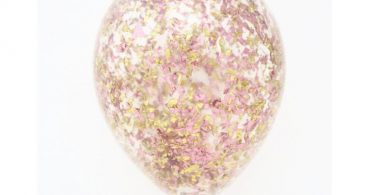 Rose Gold Pink  Gold Glitter Confetti Balloon  11 inch 16
