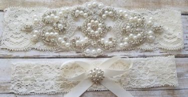 SALE  Wedding Garter Bridal Garter Garter Set  Crystal