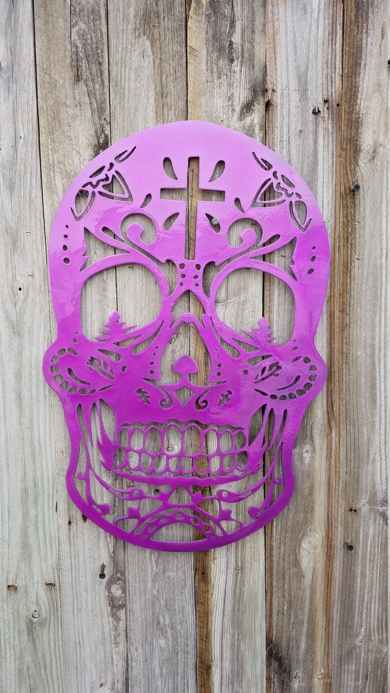 Sugar Skull metal art. Made from aluminum. 21 available