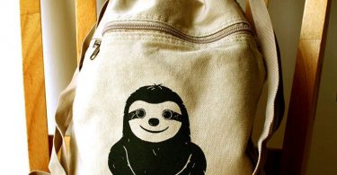 Sloth Backpack Canvas Laptop Bag Gym Bag
