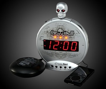 Đồng hồ báo thức lớn của Skull Ultra với Bed Shaker